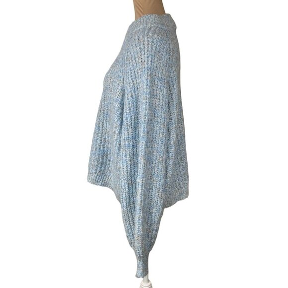 New A.N.A. Chunky Knit Sweater Women's Crew Neck Blue Combo XXL - Picture 2 of 6